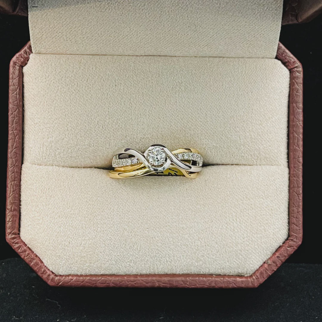 14K 2Tone Dia Wed St. 1/2CTW (6.5)ORWLO,A5646,Ostbye