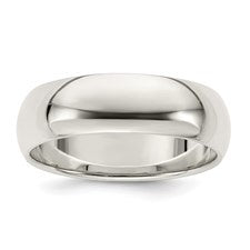 Sterling Silver Half Round Band
