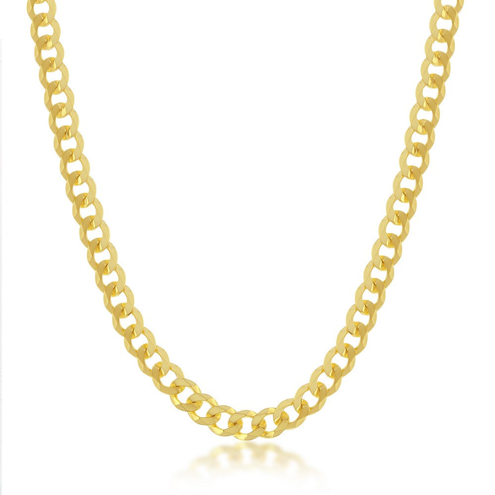 Sterling Silver Gold Plated Cuban Link Chain
