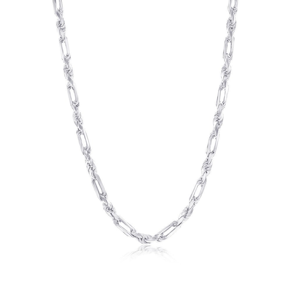 Sterling Silver Figarope / Milano Link Chain