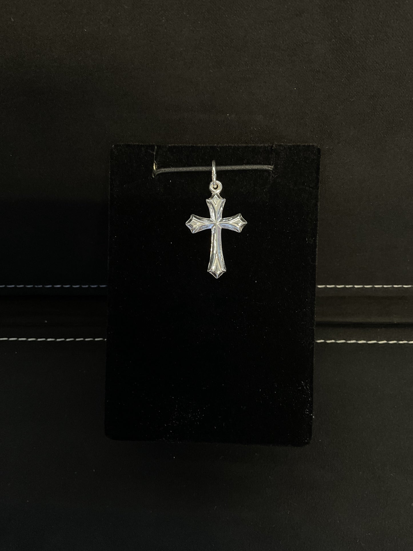 Sterling Silver Polished Pointed End Cross Pendant