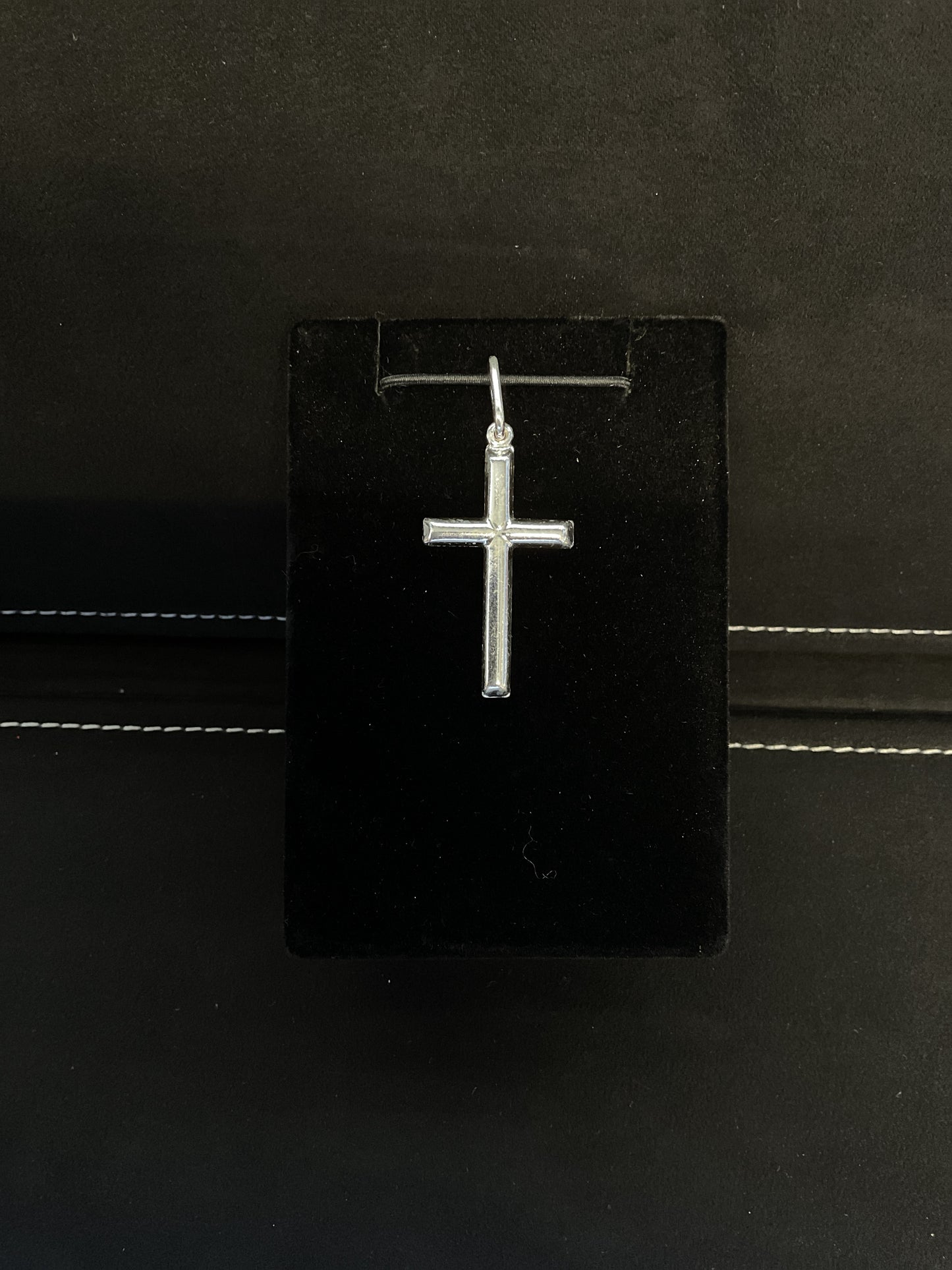 Sterling Silver Plain Flattened Edge Cross Pendant