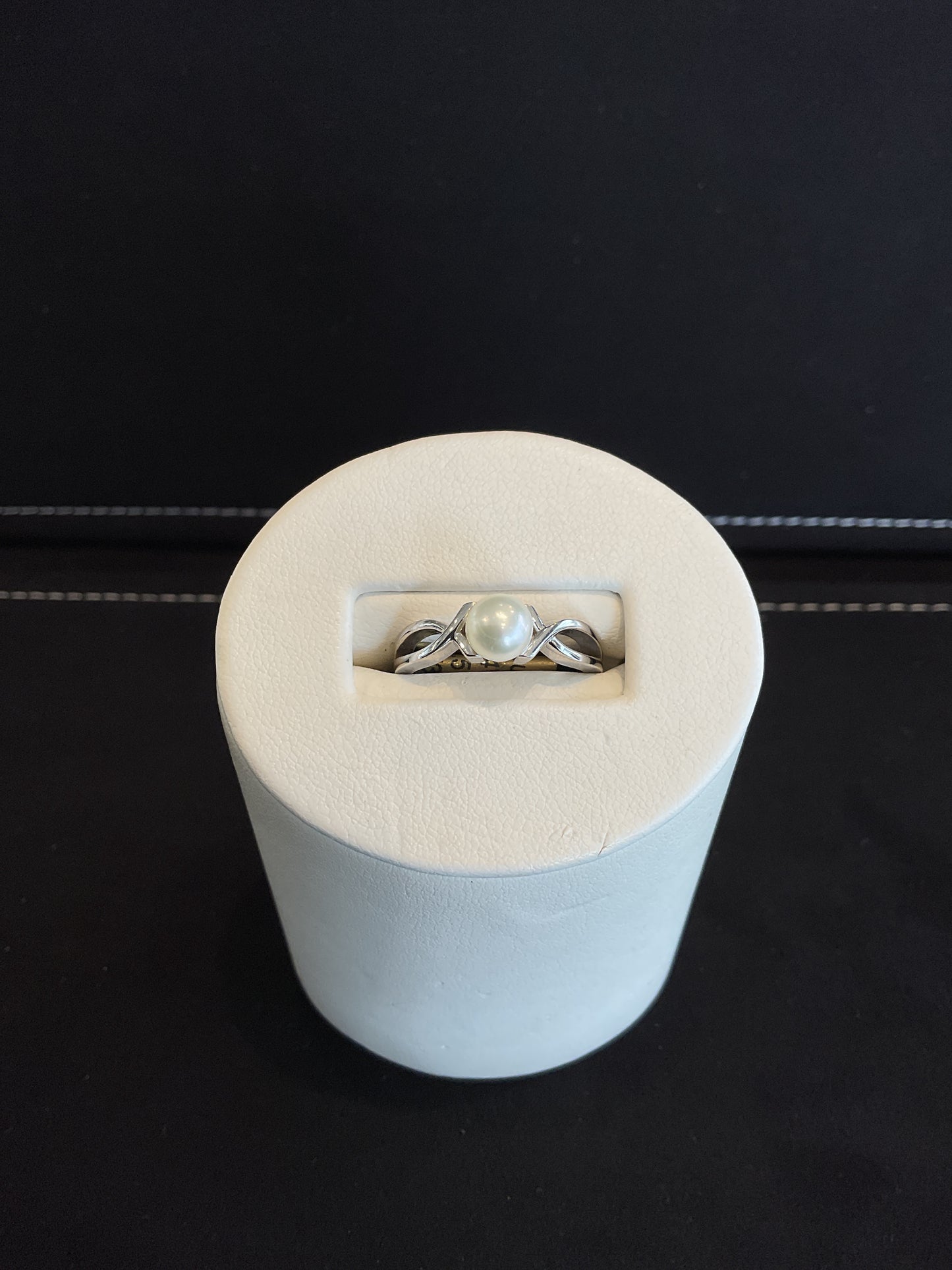 Cultured Pearl 14KT White Gold Solitaire Ring