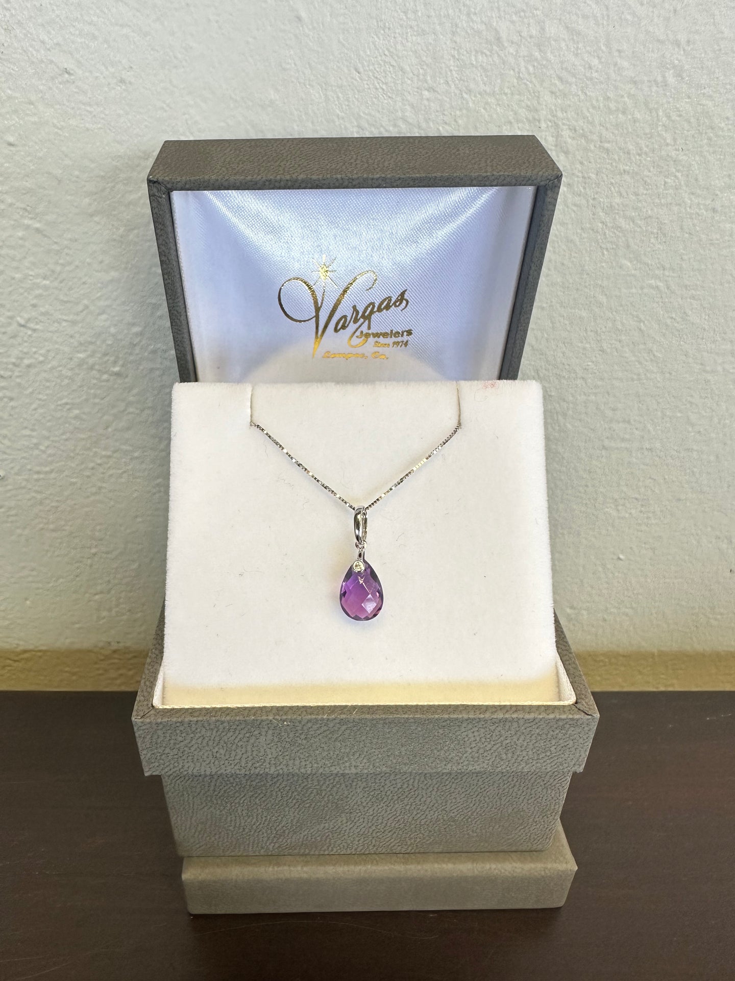 Amethyst on sale teardrop pendant