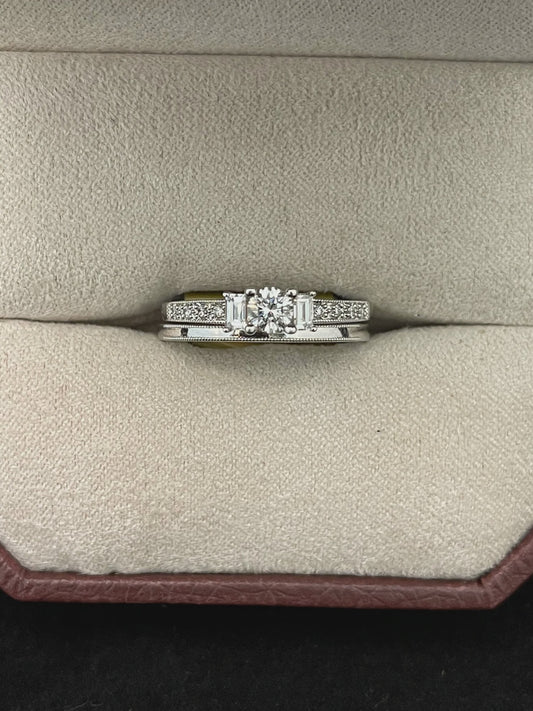 14WG Dia Wed ST. .25Ct,.44CTW,Rnd/Bag,(7)OTLRY,A5516,Argus