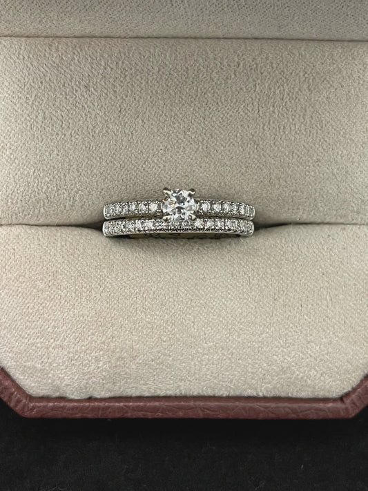 14WG Dia Wed St,Rnd,.25CT Cntr,(6.5)UNCNU,A5601,AK