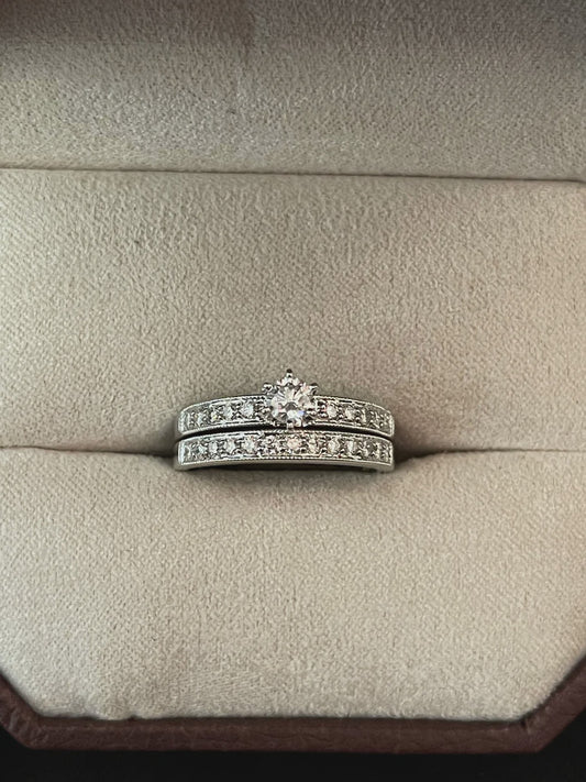 14WG Dia Wed Set .25CT CNTR,.37CTW,(6.25)CTCRY,A5640,Pang