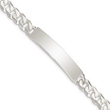 Curb Link ID Bracelet, 8.5”, S/S, WIONR, QGC: QID199-8.5