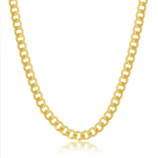 Sterling Silver Gold Plated Cuban Link Chain