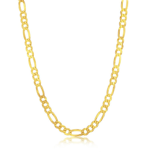 Sterling Silver Gold Plated Figaro Link Chain