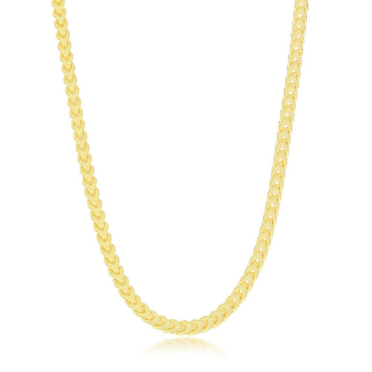 Sterling Silver Gold Plated Franco Link Chain