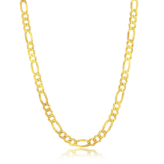 Sterling Silver Gold Plated Figaro Link Chain