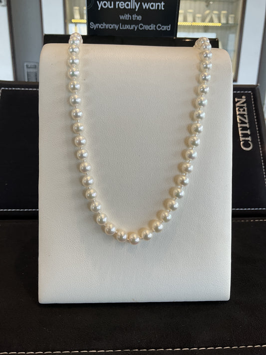 Freshwater Pearl Strand Necklace with 14KT White Gold Catch