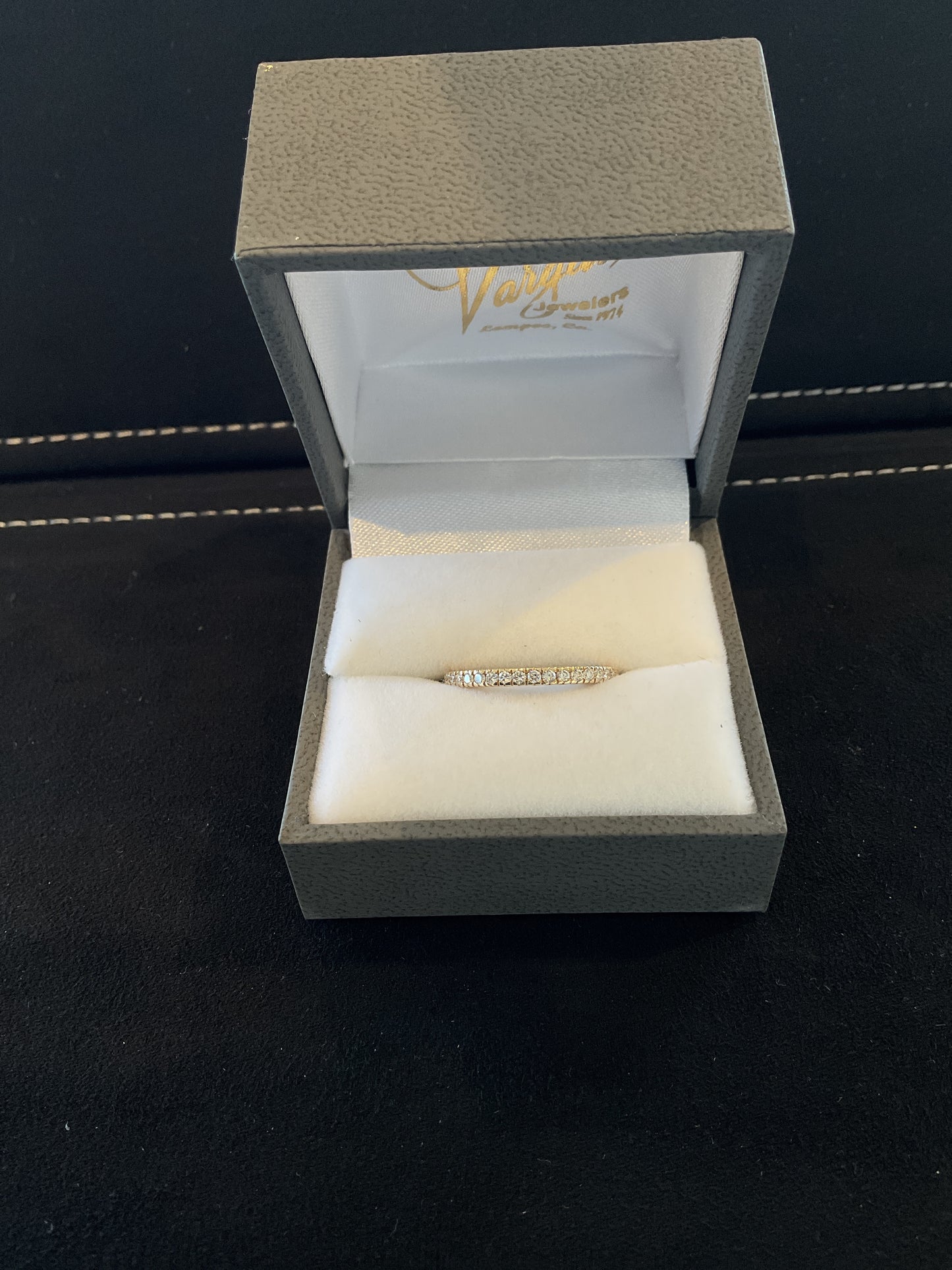 0.27CTW Round Brilliant Cut Prong Shared Diamond 14KT Yellow Gold Band