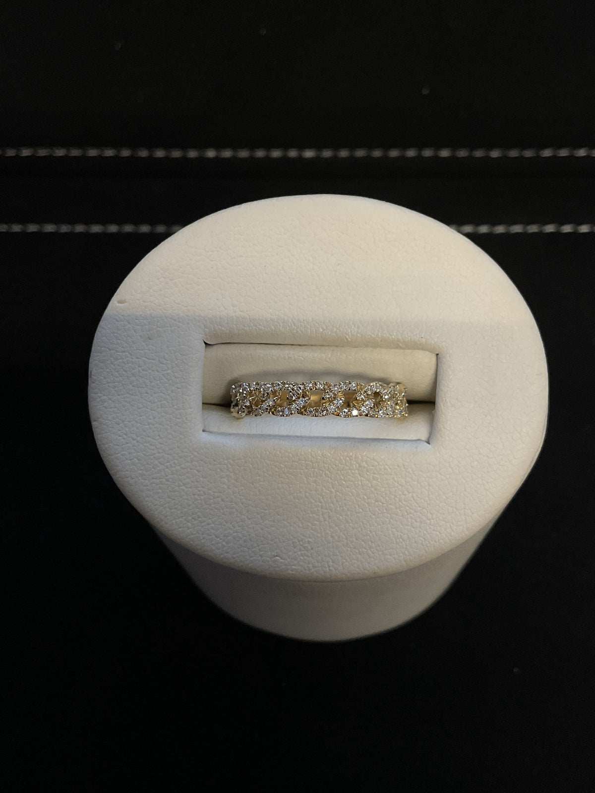 0.33CTW Diamond Chain Link Ring, 14YG, (7.5), ABTIN: E81-R20846W , TRYRY, WY/IO