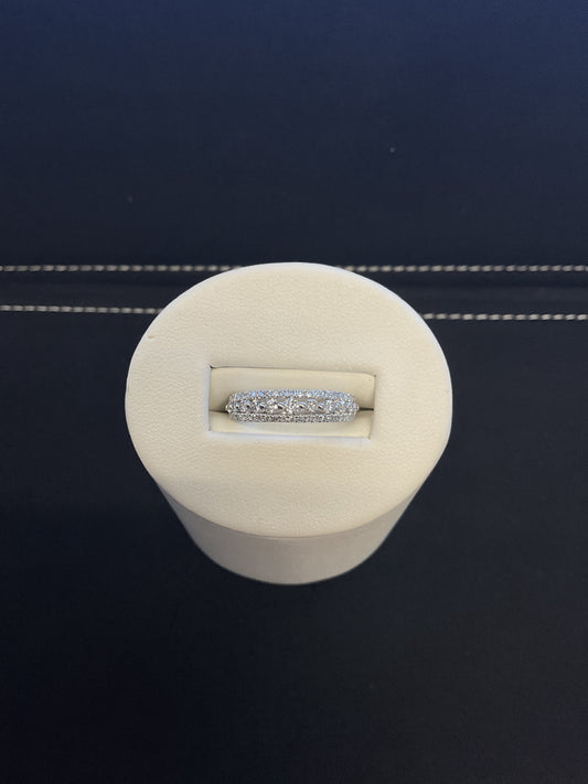 0.41CTW Round Graduating Prong Shared Diamond Ring, PLATINUM, (7), HEERA MOTI INC: LD9788-302 , OUNRY, WY/IC