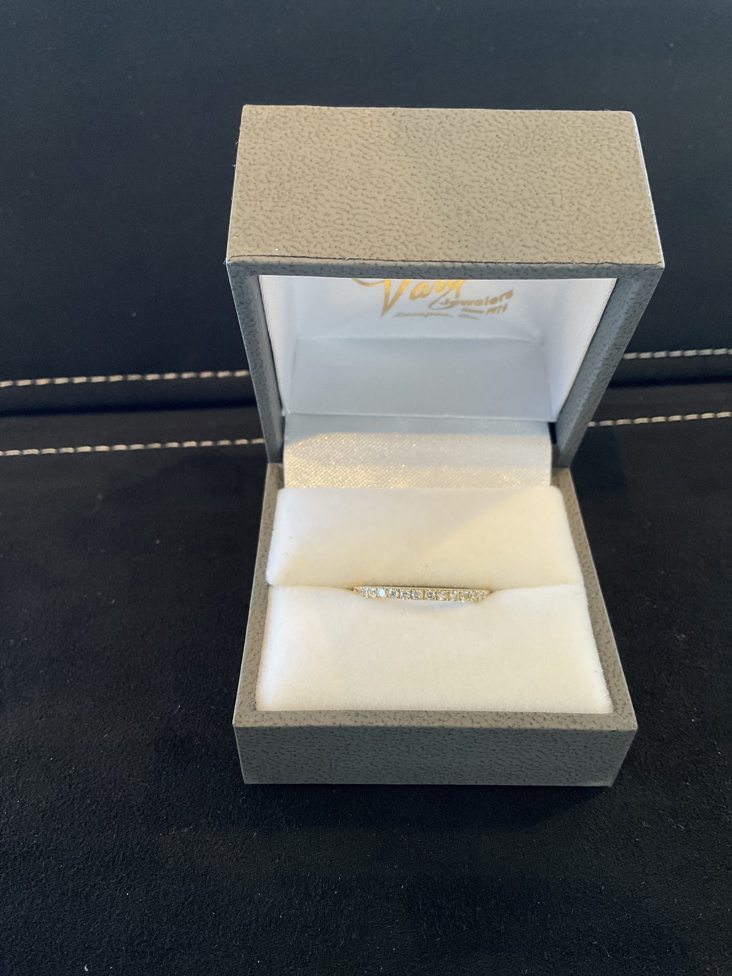 0.27CTW Round Brilliant Cut Prong Shared Diamond14KT Yellow Gold Band