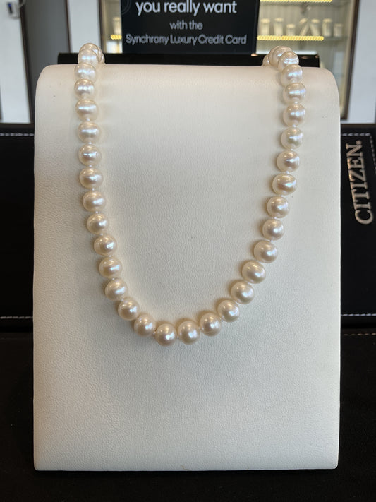 Freshwater Pearl Strand Necklace with 14KT Yellow Gold Catch