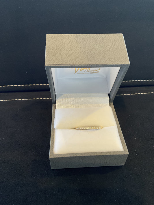 0.8CTW Round Brilliant Cut Prong Shared Diamond 14KT White Gold Band