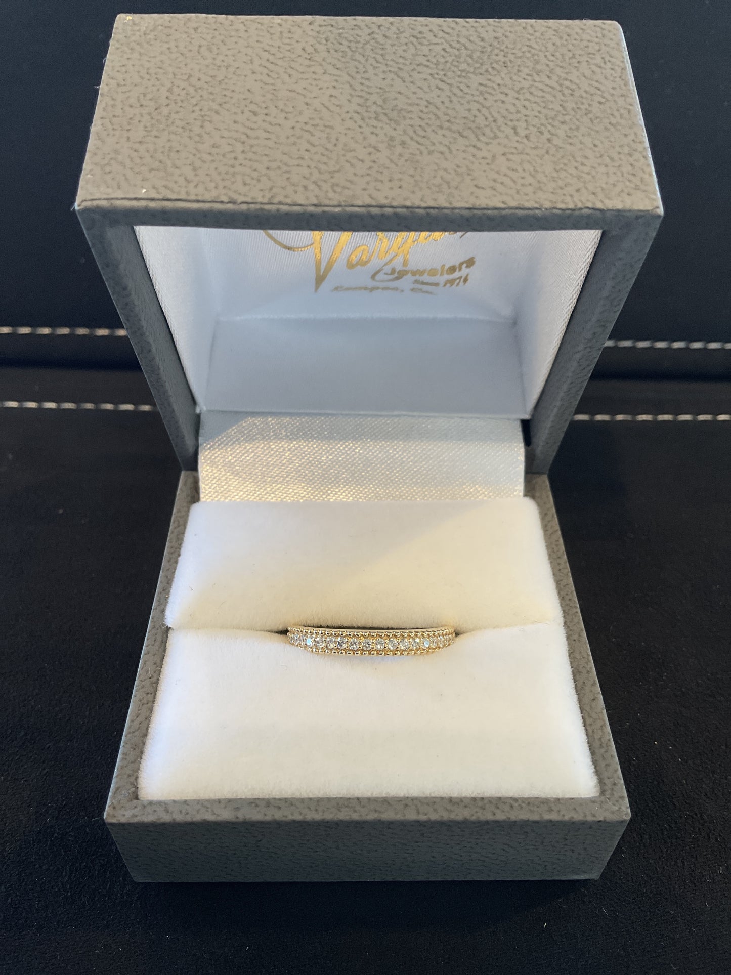 0.17CTW Round Brilliant Cut Prong Shared Diamond 14KT Yellow Gold Band