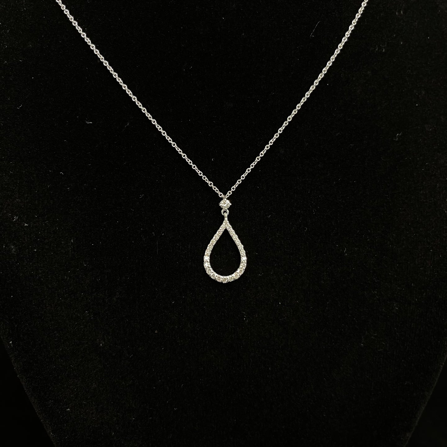 Tear Drop Shape Diamond Necklace A5876