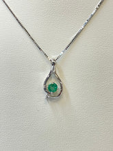 Load image into Gallery viewer, Emerald w/ Diamond Necklace
