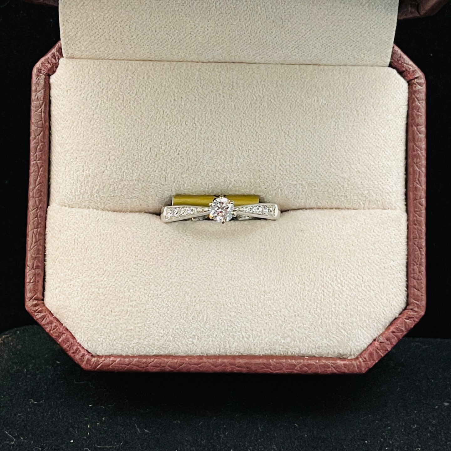Brilliant Cut Diamond Petite Engagement Ring A5851