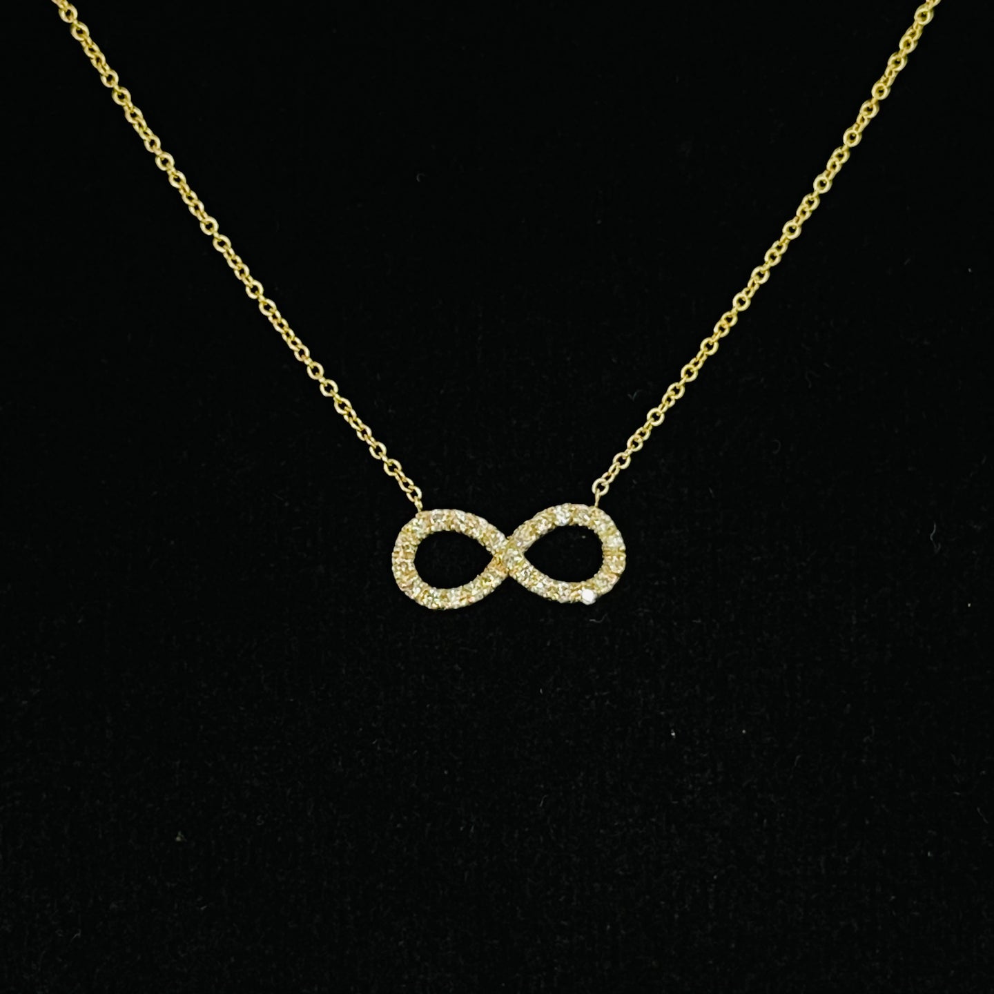 Infinity Shape Diamond Necklace A5875