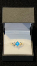 Load image into Gallery viewer, Square Blue Topaz Ring
