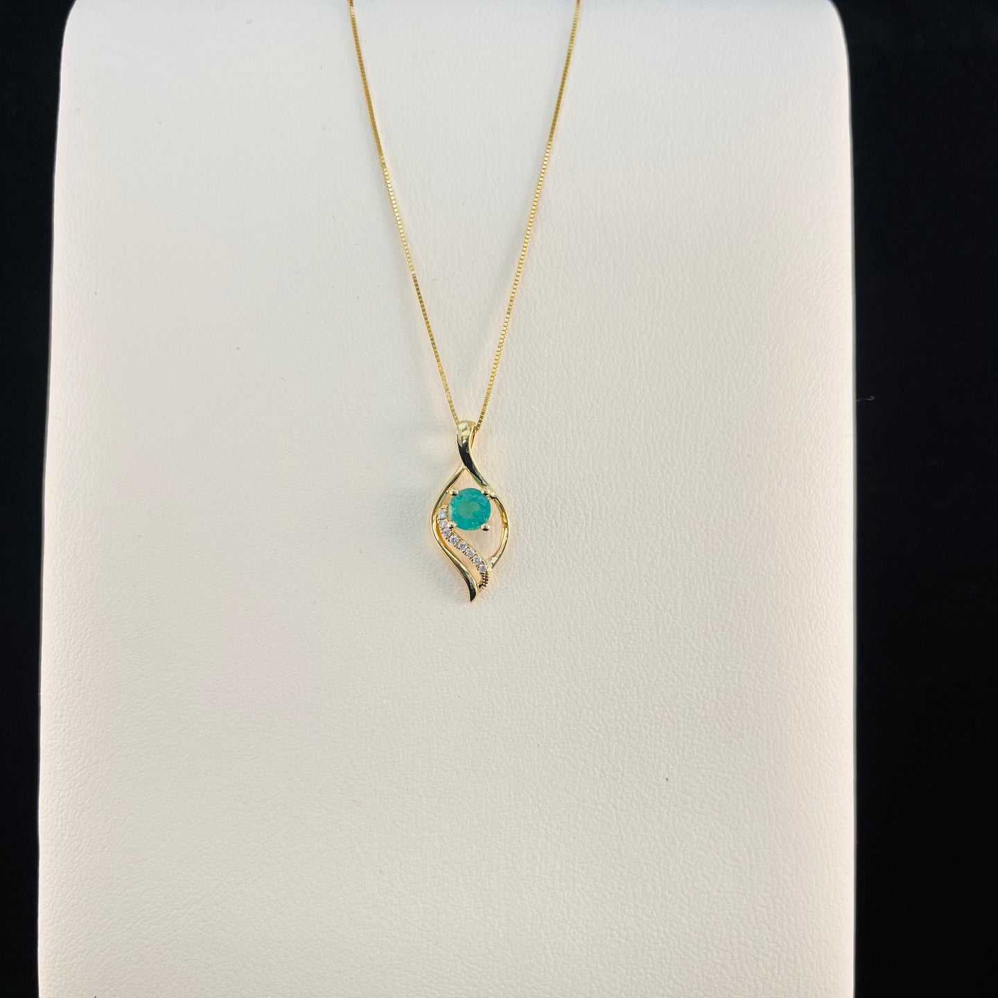 Emerald w/ Diamond Necklace