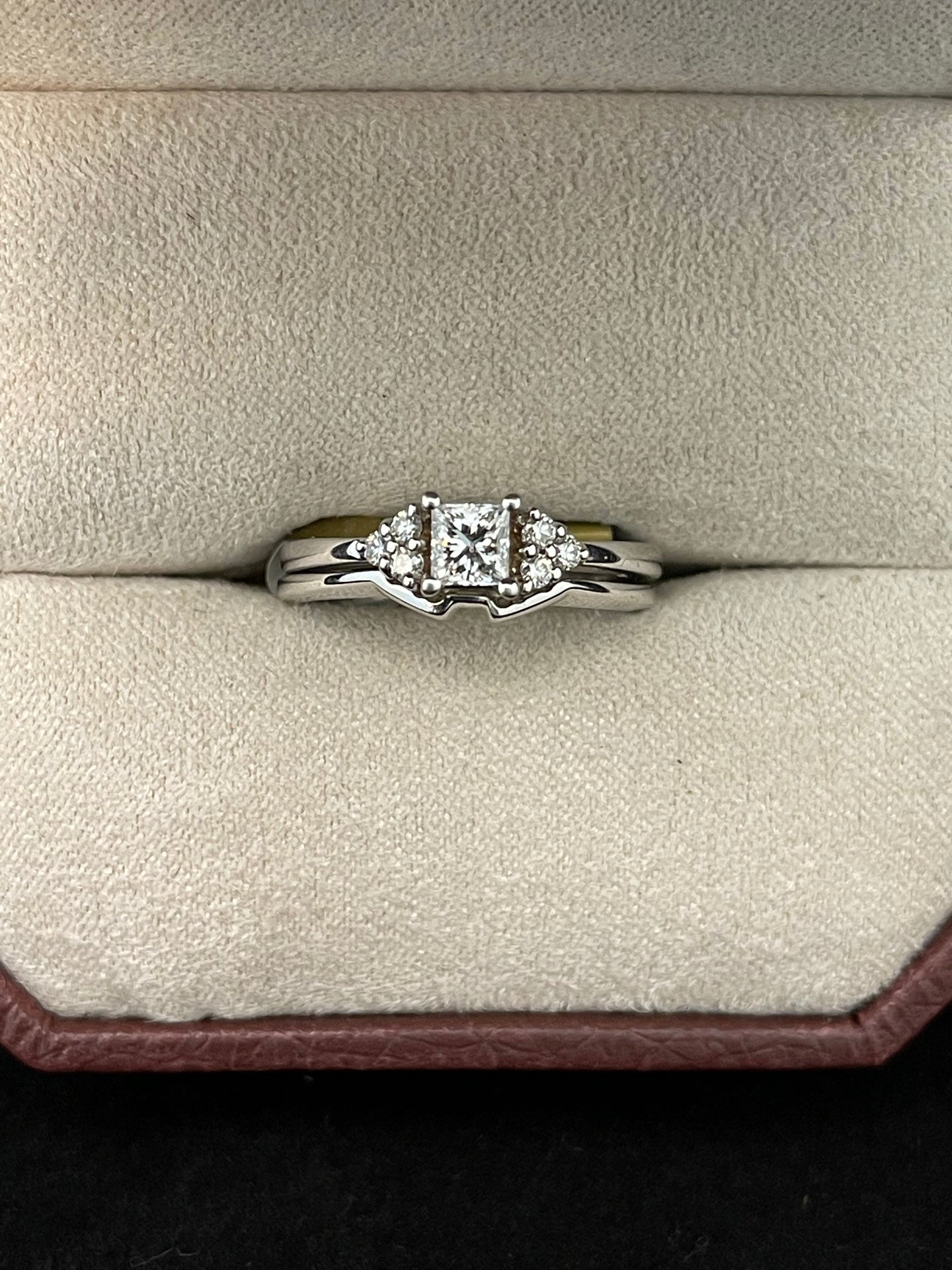 Princess Cut Diamond Wedding Set A5519