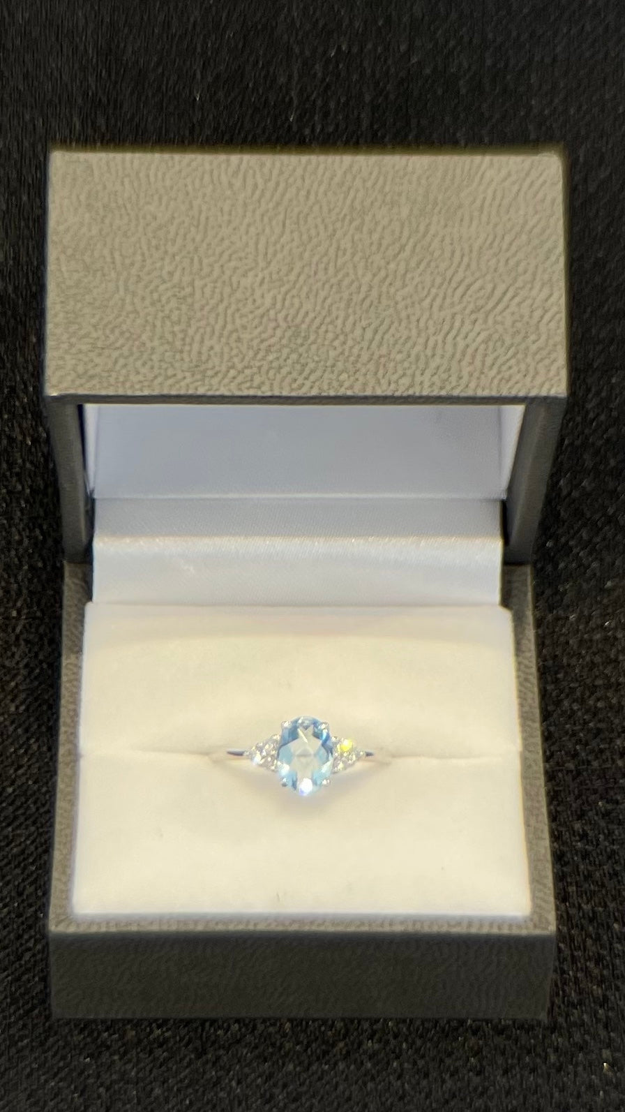 Aquamarine Fancy Cut Oval Ring